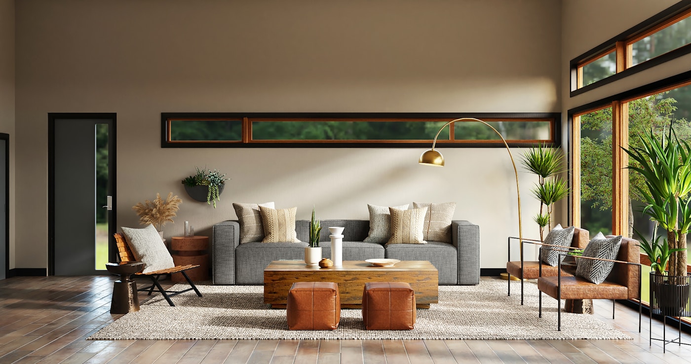 Interiorismo de salón diseñado por PGM Studio Madrid